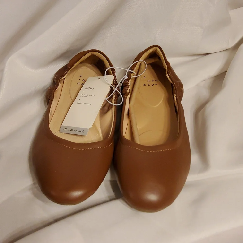 A New Day Women's Meredith Ballet Flats, Cognac - Picture 5 of 7